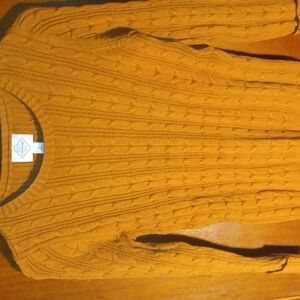 Cable Knit Mustard Sweater